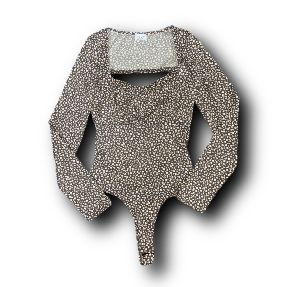 Le Lis Ditsy Floral Long Sleeve Bodysuit Cottagecore Pratical Magic Fall Vibes